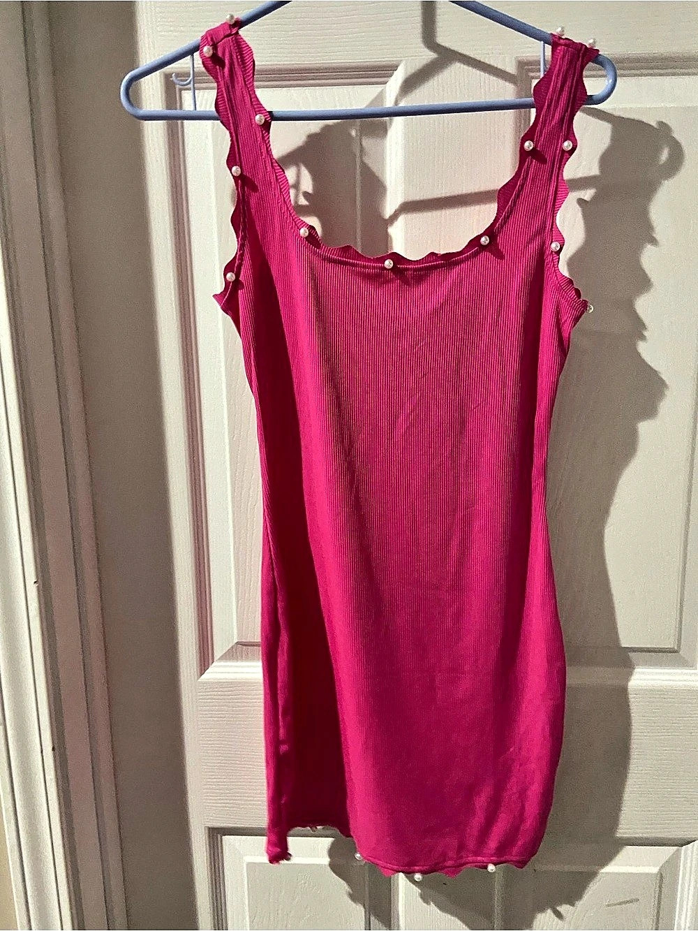 SHEIN Pink Ribbed Tank Top Size Small - Picture 2 of 5